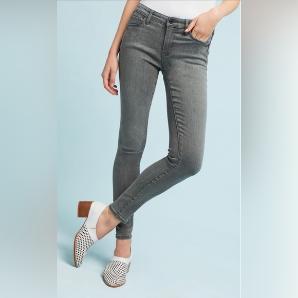 Anthropologie Pilcro Mid-Rise Skinny Ankle Jeans – Coal Grey | Size 26 - Picture 2 of 14